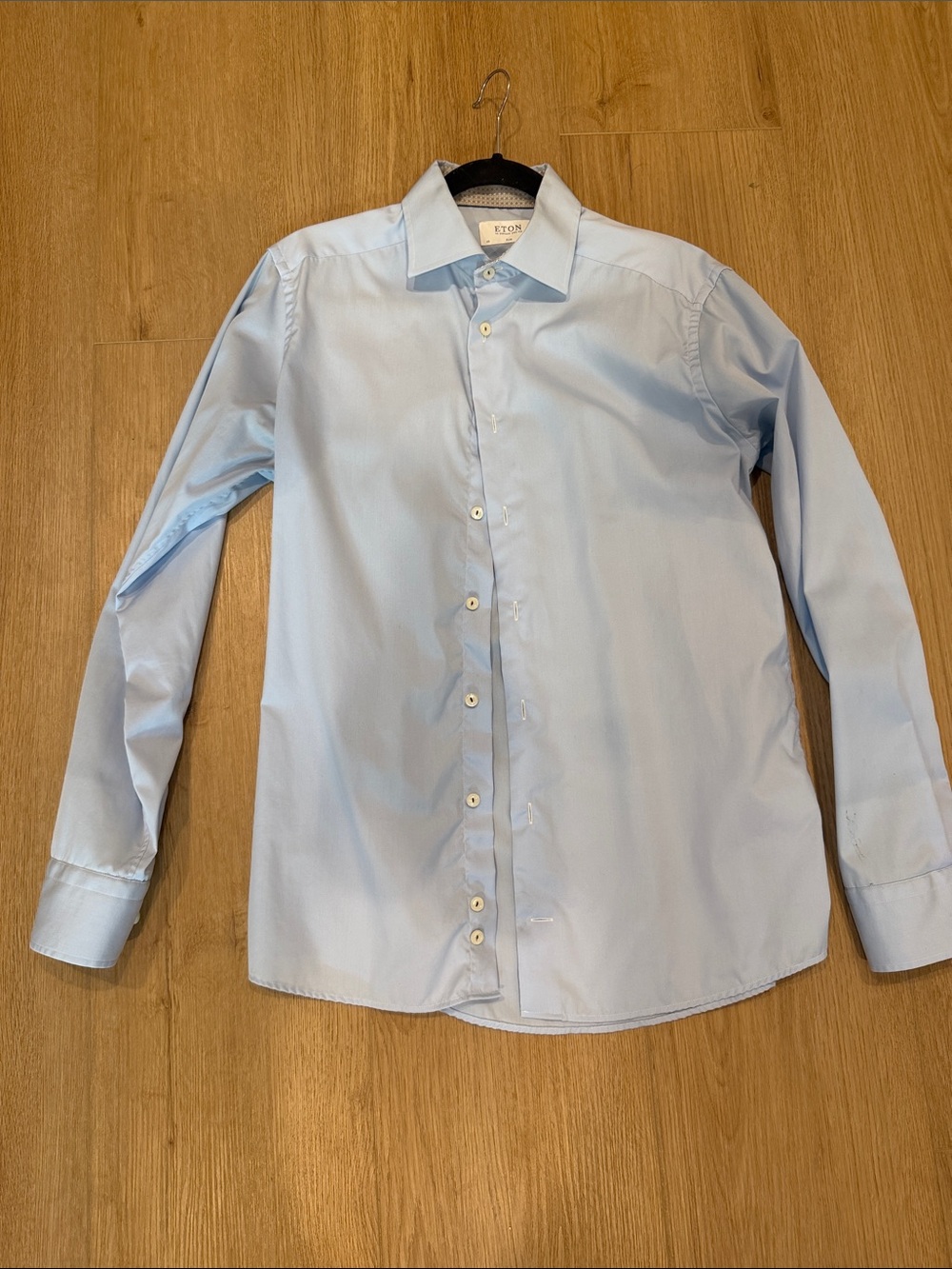 Eton Light Blue Men's Dress Shirt – Spread Collar Button-Down